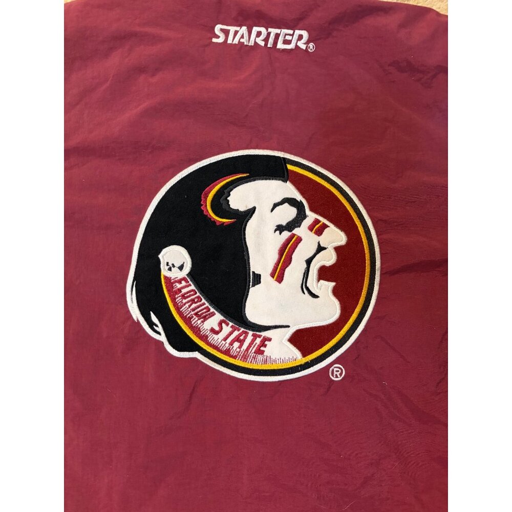 Vintage Starter Florida State Seminoles Hooded Jacket Mens Small NCAA Logo 1990s - Picture 3 of 9